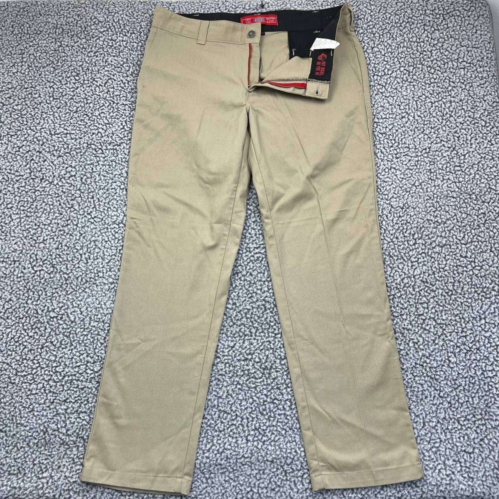 Dickies Flex Pants Men 38x32 Beige Khakis Straight Leg Pockets Adult‎ Outdoor